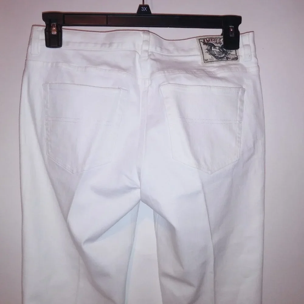 American Living Jeans Womens Size 8 Revere Straight Leg Solid White Waist 32" Ri - Picture 9 of 11